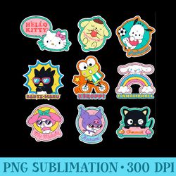 hello kitty and friends supercute stickers sweatshirt - png graphics