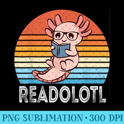 readolotl axolotl reading book youth cute axolotl - digital png artwork