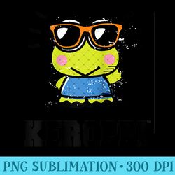 keroppi summer sunglasses cute kawaii frog raglan baseball - unique png artwork