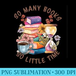 so many books little time books reading graphic - digital png artwork