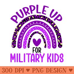 purple up for military purple rainbow military child - unique sublimation patterns