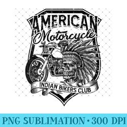 womens american motorcycle indian bikers club - native american - printable png graphics