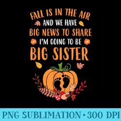 fall pregnancy announcement to be sister autumn baby reveal - png design assets