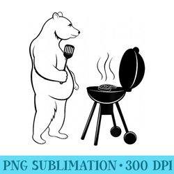 grizzly grilling cute wildlife bear nature adventures - high quality png files