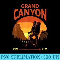 grand canyon national park rim rim retro hiking - png templates