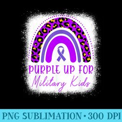 purple up for military child month bleached rainbow - free png download