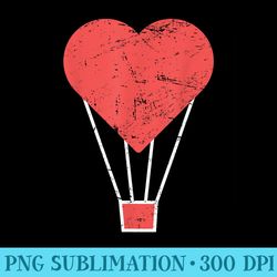 heart cute hot air balloon t - high resolution png download