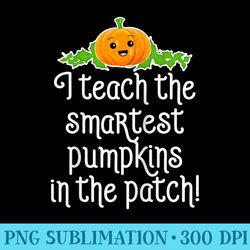 smart pumpkins halloween teacher raglan baseball - trendy png designs