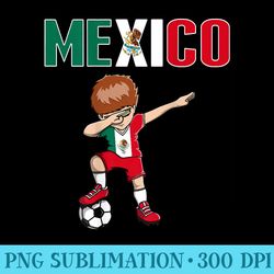 dabbing soccer mexico soccer fans jersey mexican flag - png sublimation