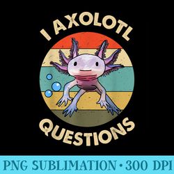 i axolotl questions adult mexican walking fish - shirt clipart free png