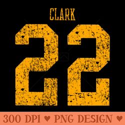 caitlin clark yellow distressed jersey number - png image download