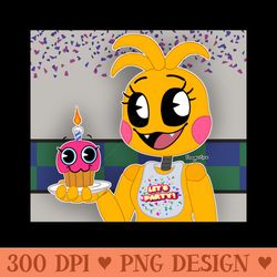 toy chica u0026 mr. cupcake - sublimation artwork png download