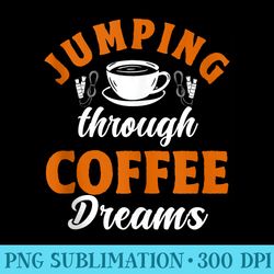 jump rope coffee drinking skipping roping jumping exercise - png download high quality