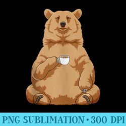 bear coffee cup - png download illustration