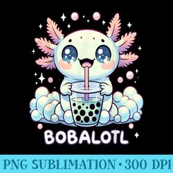axolotl bubble tea anime kawaii cute axolotl - png download illustration