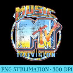 mtv airbrushed music television logo graphic t - png clipart download
