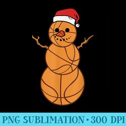 christmas basketball snowman ball player girl - png image download