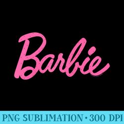 barbie - classic barbie logo raglan baseball - digital png artwork - capture imagination with every detail