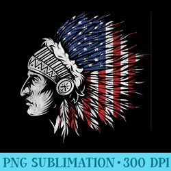 native american indian flag headdress - unique png artwork