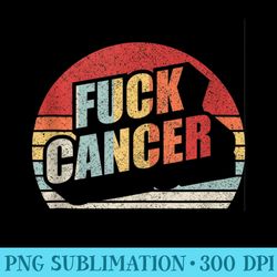 vintage retro fuck cancer breast cancer awareness - png design files