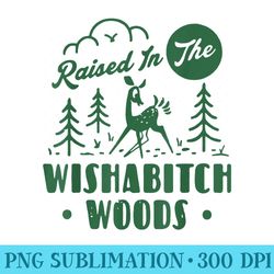 raised in the wishabitch woods - unique sublimation patterns