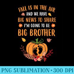 fall pregnancy announcement to be brother autumn baby reveal - modern png designs