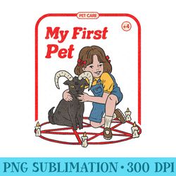 my first pet vintage horror goth occult childgame - unique sublimation patterns