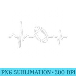 my heart beats for american football - sublimation clipart png