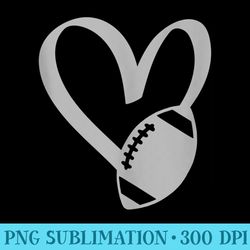 football heart - png download template