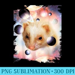 cosmic space galaxy ferret face - ready to print png designs