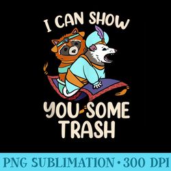 i can show you some trash, funny graphic , opossum possum - high quality png files