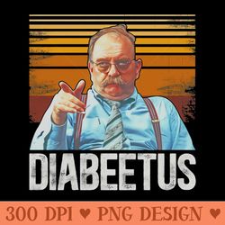 diabeetus retro style design - transparent png file download