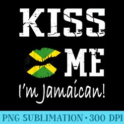 kiss me im jamaican t jamaican flag kiss - png templates download