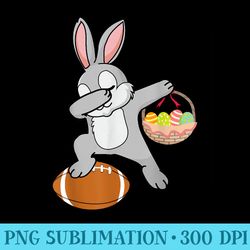 dabbing bunny football easter day - download png files