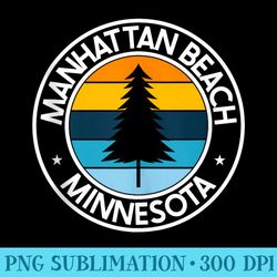 manhattan beach minnesota mn usa city pride retro sunset - transparent shirt design