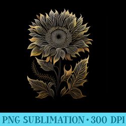cute sunflower graphic vintage graphic - png download resource