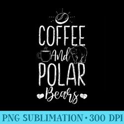 polar bear funny coffee graphic - shirt artwork png