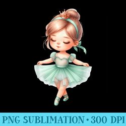 ballerina girl mint green dance ballet watercolor - png download source