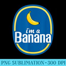 im a banana halloween fruit sticker yellow funny - png download graphic