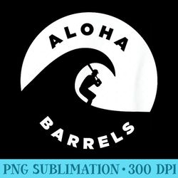 aloha barrels white circular baseball surfer logo - png download