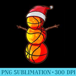 basketball snowman christmas u2013 basketball - shirt clipart free png