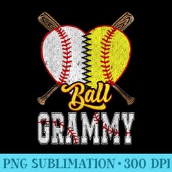 grammy of both ball grammy baseball softball pride - sublimation png designs - bring your designs to life