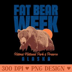 fat bear week hiberna - sublimation templates png