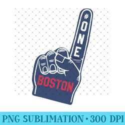 boston number one foam finger - sublimation png designs