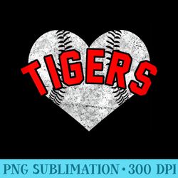 tigers baseball softball high school team mascot mom - sublimation templates png