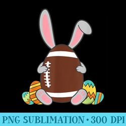 happy easter football bunny ears funny egg - png download clipart
