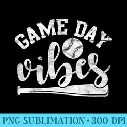 game day vibes retro vintage sports games baseball softball - sublimation designs png