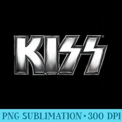 kiss metallic logo - sublimation patterns png