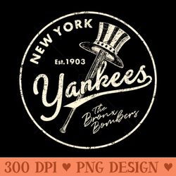 new york yankees top hat 2 by buck - sublimation graphics png