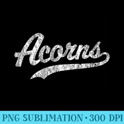 acorns t vintage sports name design - blank shirt template png